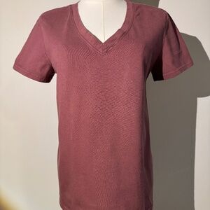 PACT, V-Neck shirt, Pale Orchid, Size S